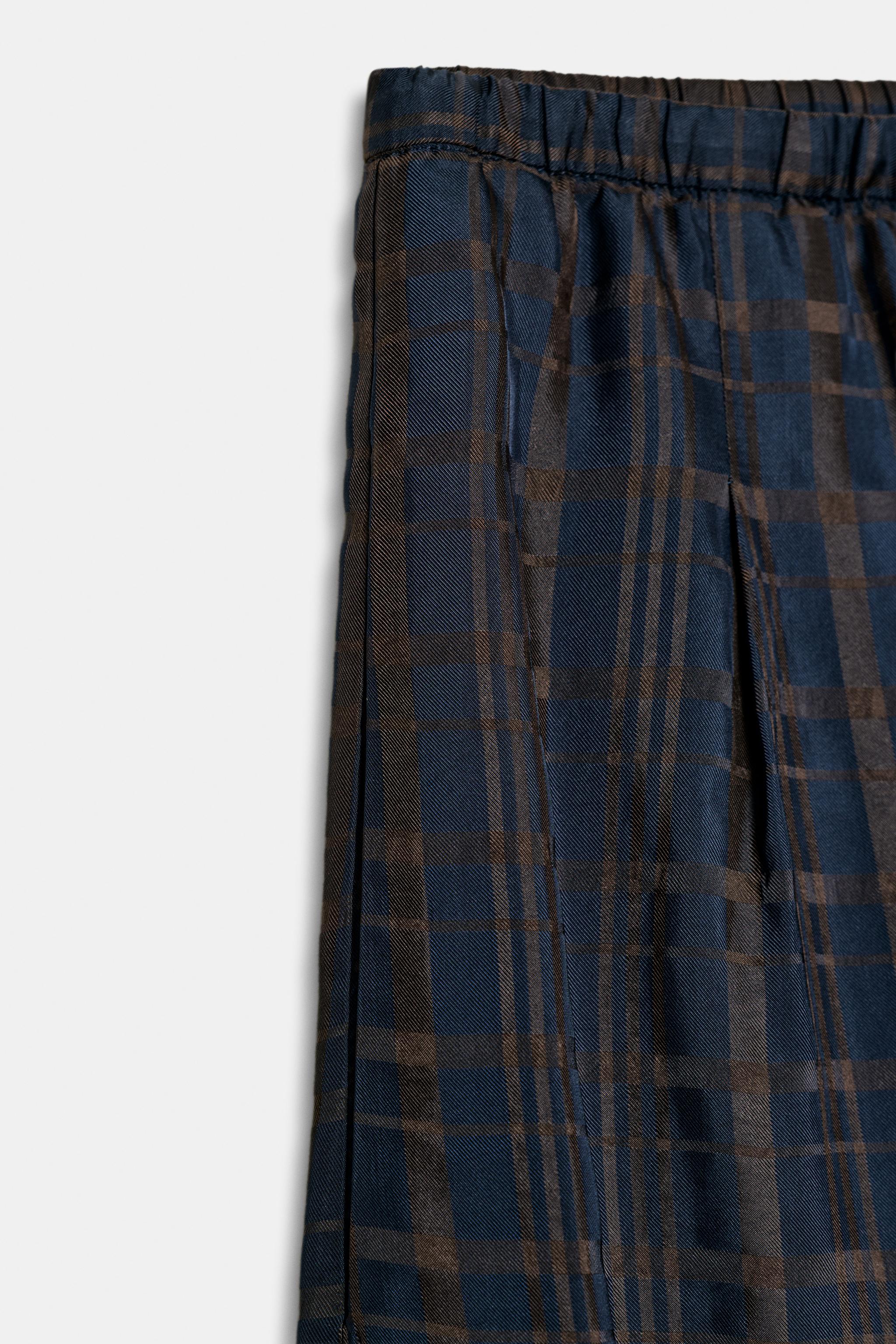 ZW COLLECTION PLAID BALLOON PANTS